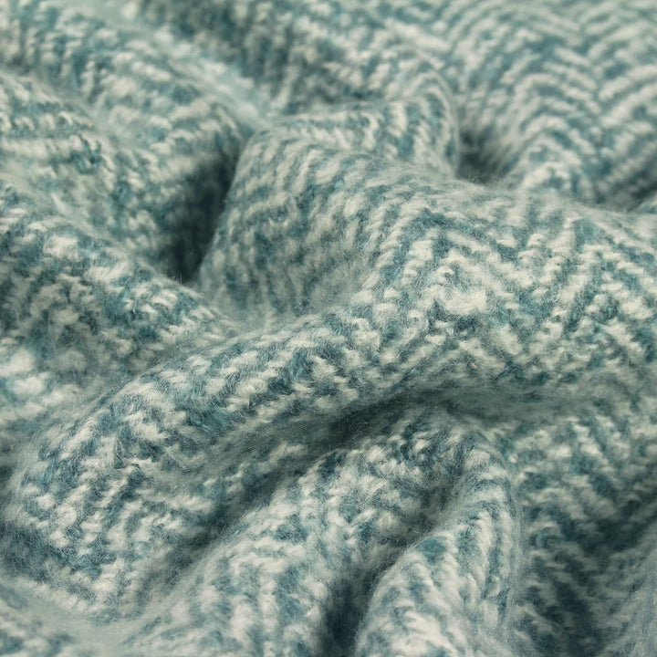 Weaver Herringbone Teal Throw
