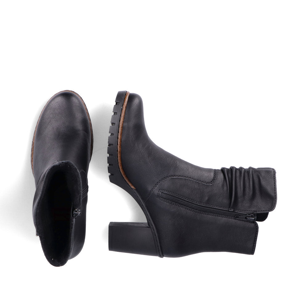 Rieker Black Boot with Zips