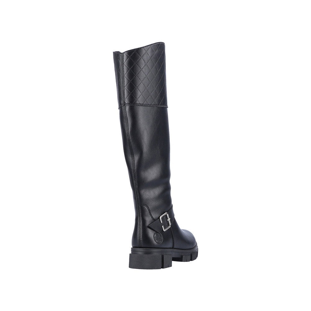 Rieker Tall Black Boot with Buckle