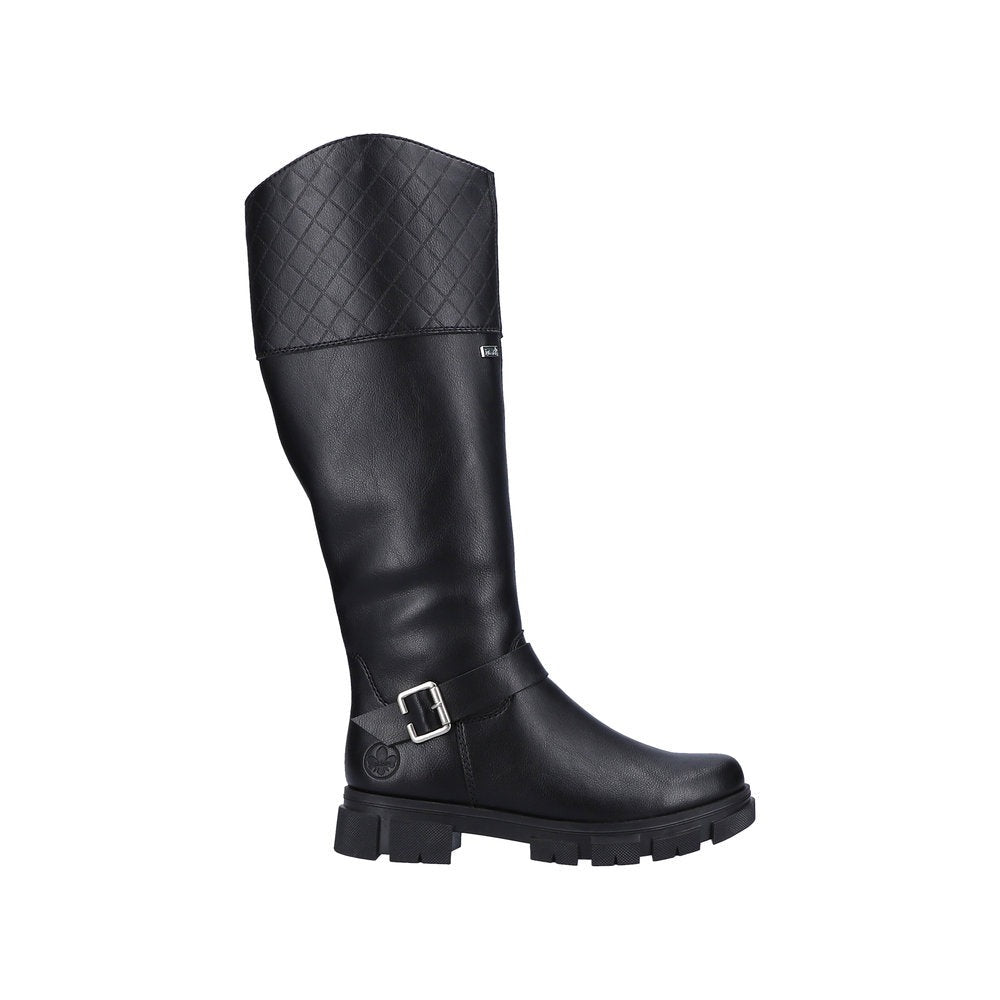 Rieker Tall Black Boot with Buckle