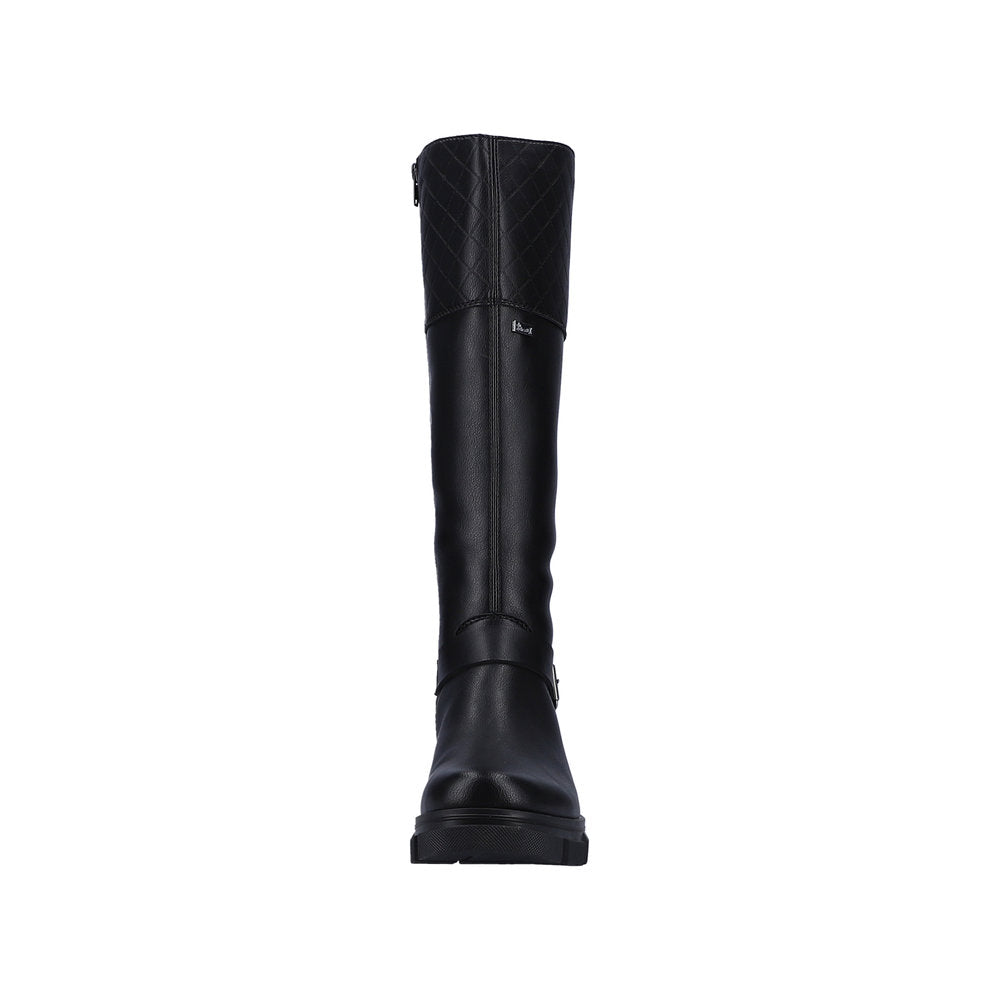 Rieker Tall Black Boot with Buckle