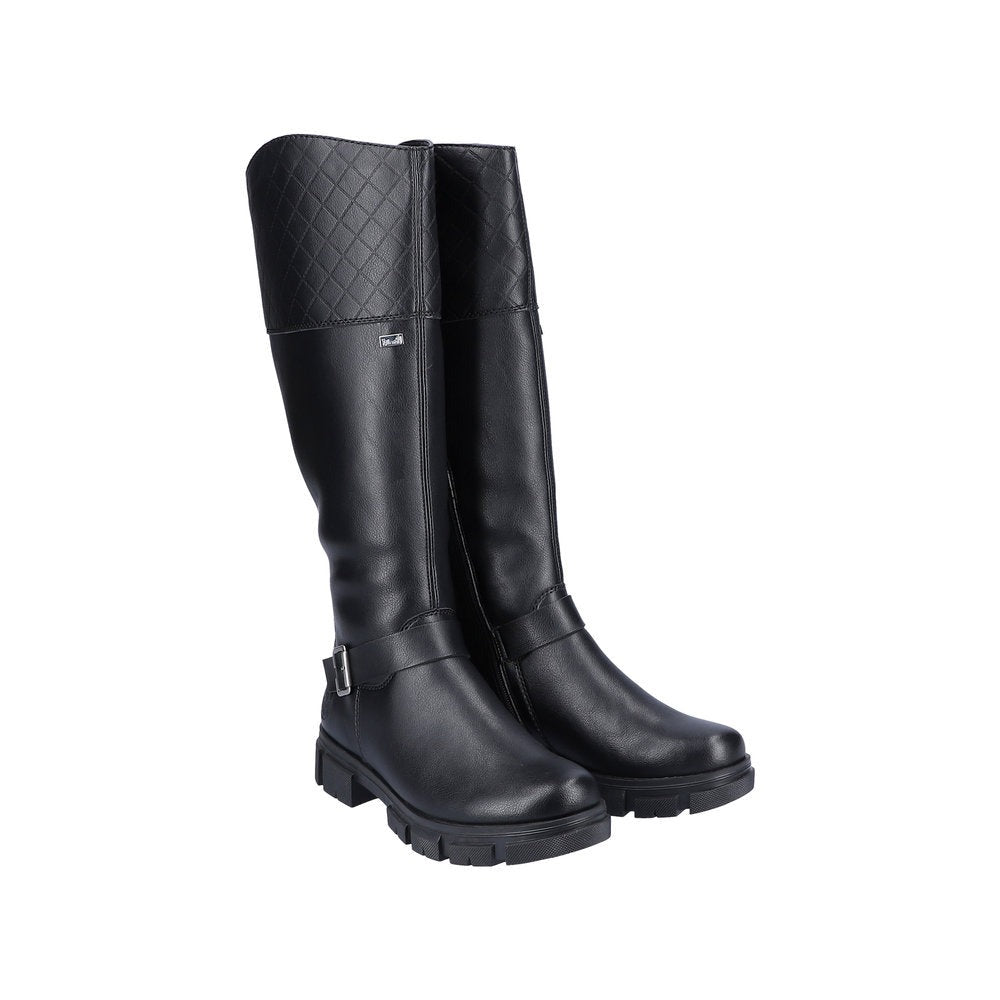 Rieker Tall Black Boot with Buckle