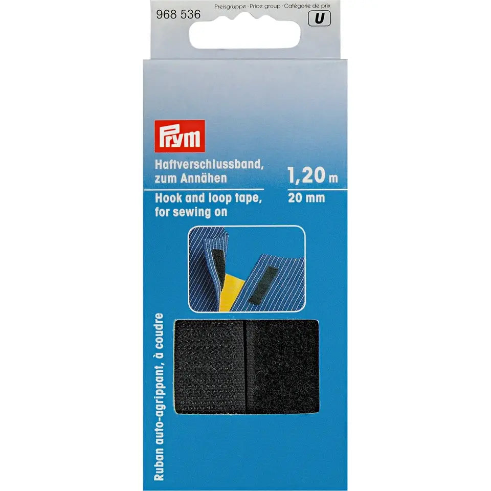 Black velcro 20mm for sewing on