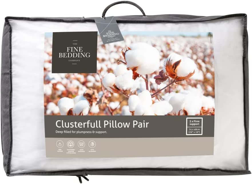 Fine Bedding Non-allergenic Clusterfull Pillow Pair