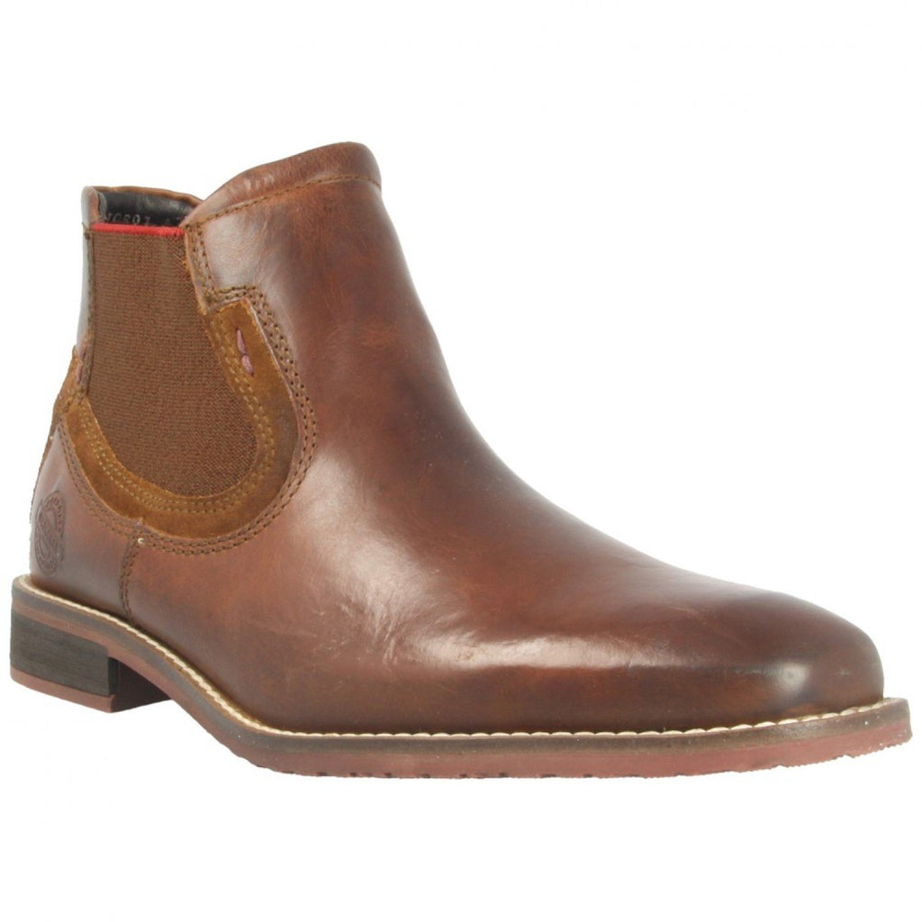 Tan leather slip on boots from Dubarry