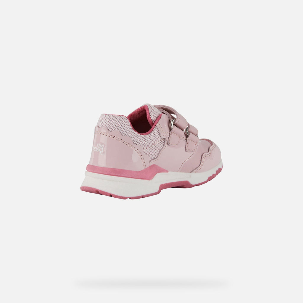 Geox Light Pink and Fuchsia Flower Trainers