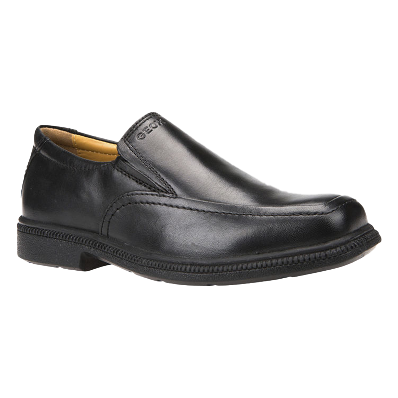 Black Leather Geox Federico Shoes