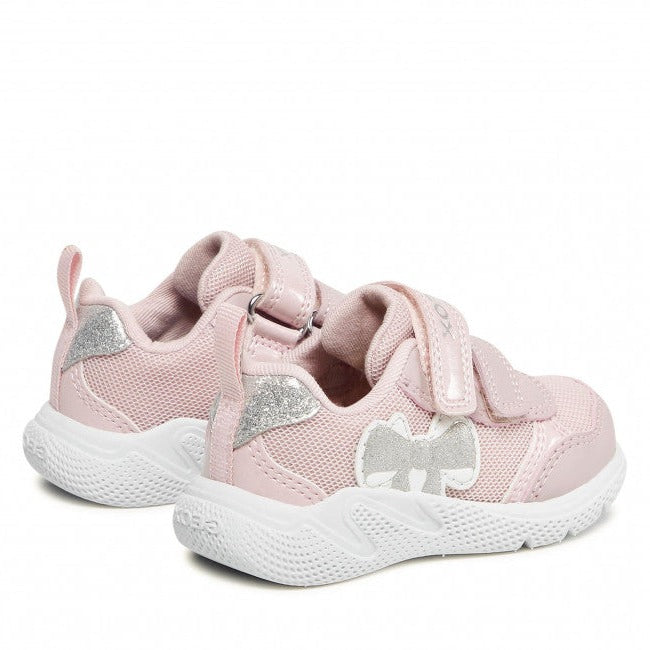 Geox Dusty Pink Trainer with Bow Detail