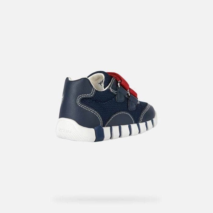 Geox Lupidoo Navy and Red Baby Boys Trainers