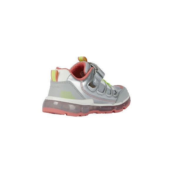 Geox Silver Android Light Up Girls Runners