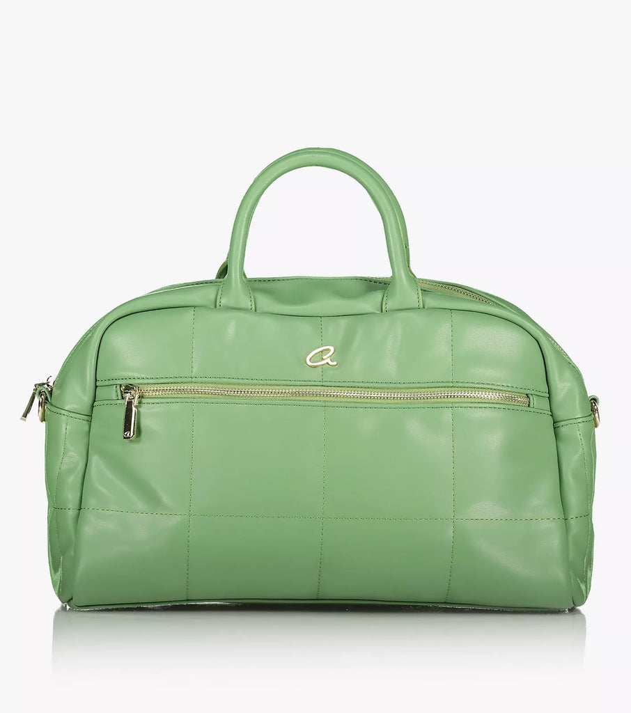 Axel Gwendolyn Quilted Green Handbag