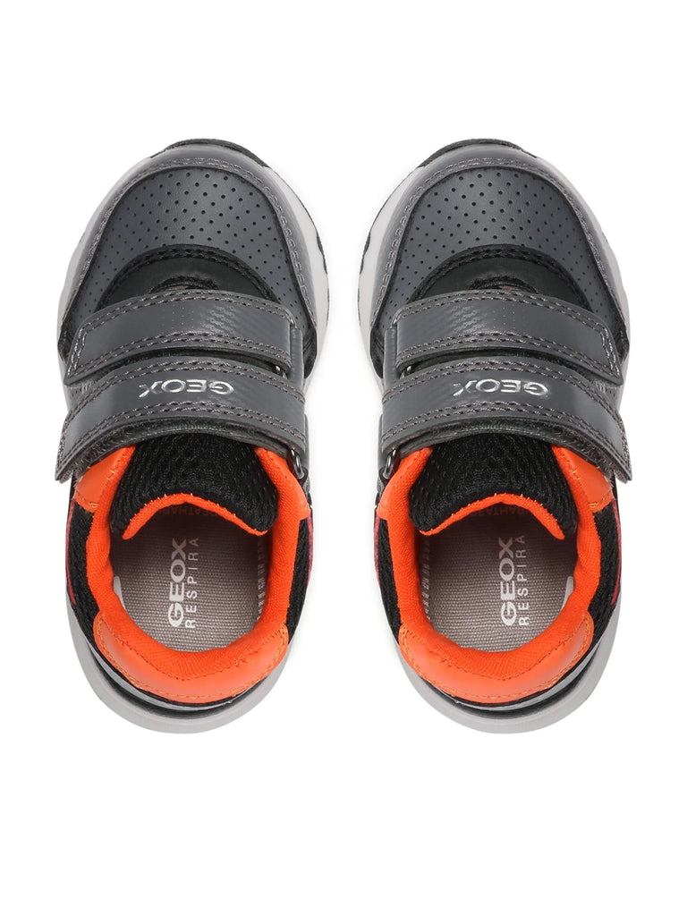 Geox Grey and Orange Baby Boys Trainers