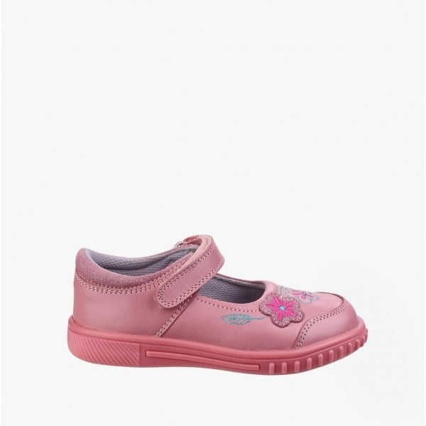 Hush Puppies Lottie Pink Girls Shoes with Velcro