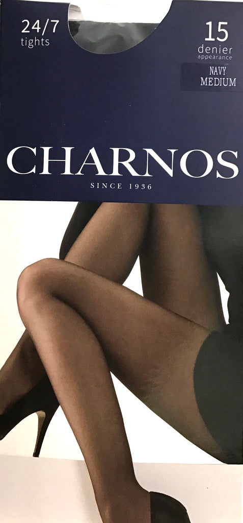 Charnos Navy Opaque Tights 15 denier packaging