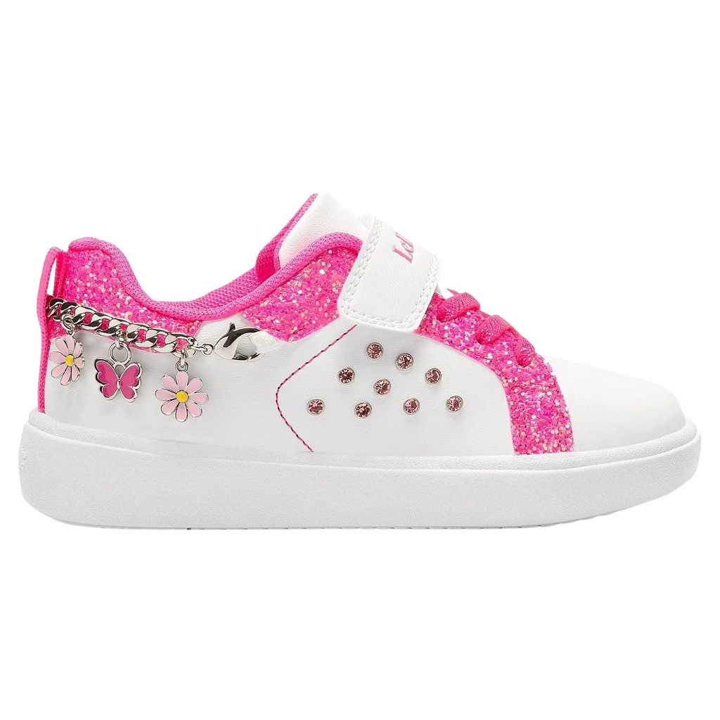 Lelli Kelly White and Pink Charm Trainers