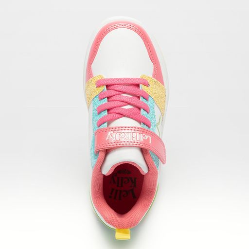 Lelli Kelly Daisy Pink and Yellow Glitter Trainers
