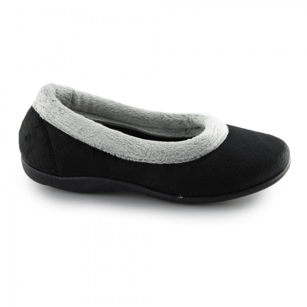 Black and Grey Women's Slippers